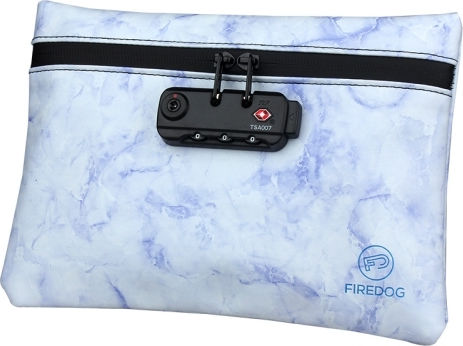 Firedog Tobacco Pouch With Snap Closure 18x15cm Marble Purple