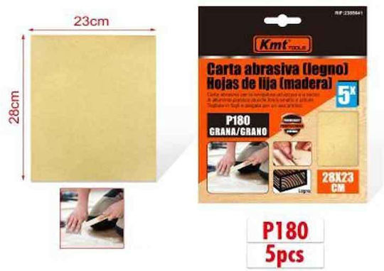 KMT Tools Simple Sanding Sheet K180 230x280mm Set 5pcs