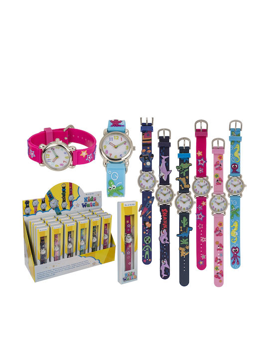 ArteLibre Ceas analogic pentru copii cu curea din cauciuc/plastic Multicolor Diferite modele/sortimente de modele) 1 buc