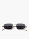 Men's Sunglasses with Silver Metal Frame and Gray Lens