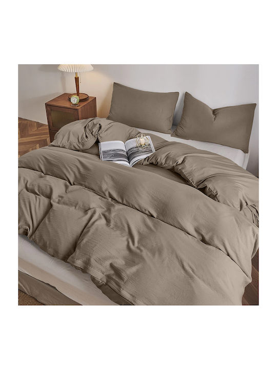 Lino Home Чаршаф Единично 100x200см. Moderna Taupe