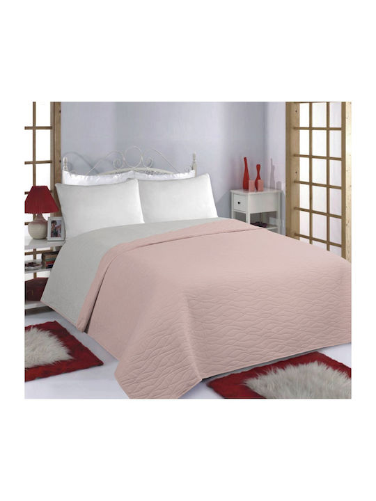 Silk Fashion Waves Set Coverlet Queen Size Pink...