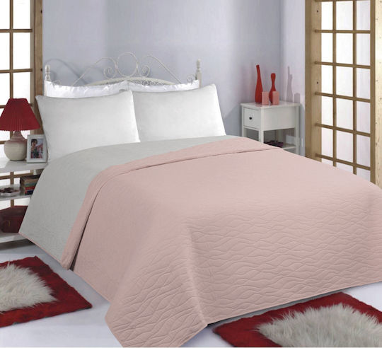 Silk Fashion Wellen Tagesdecken Einzeln Rosa/Grau 170x220cm Silk Fashion Wellen Tagesdecken Einzeln Rosa/Grau 170x220cm