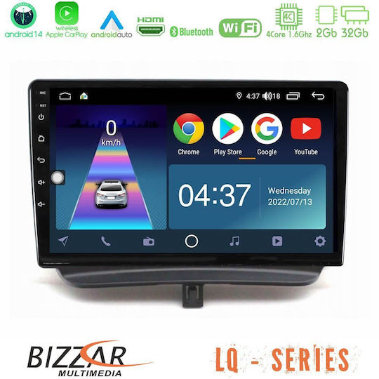 Bizzar Sistem Audio Auto pentru Ford Curier 2015-2023 (Bluetooth/USB/WiFi/GPS/Apple-Carplay/Android-Auto) cu Ecran Tactil 9"