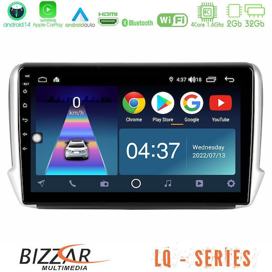 Bizzar Ηχοσύστημα Αυτοκινήτου για Peugeot 208 / 2008 2008 (Bluetooth/USB/WiFi/GPS/Apple-Carplay/Android-Auto) με Οθόνη Αφής 10"