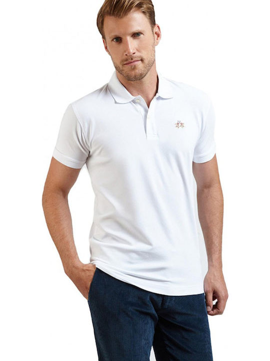 La Martina Tricou Polo Alb