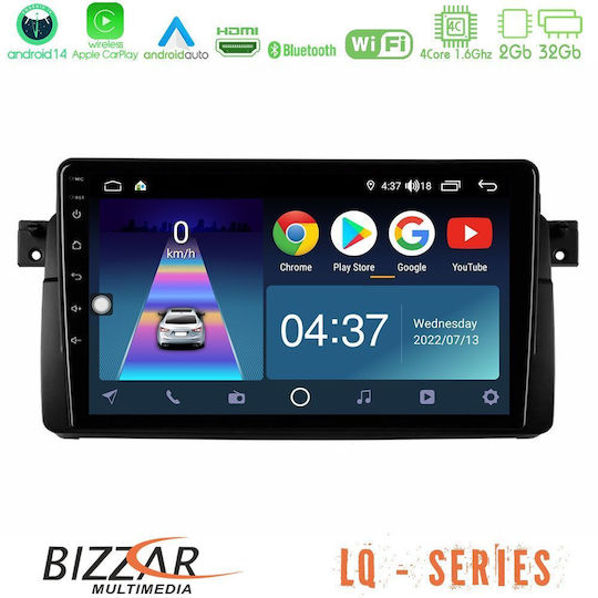 Bizzar Ηχοσύστημα Αυτοκινήτου για BMW E46 1998-2005 (Bluetooth/USB/WiFi/GPS/Apple-Carplay/Android-Auto) με Οθόνη Αφής 9"