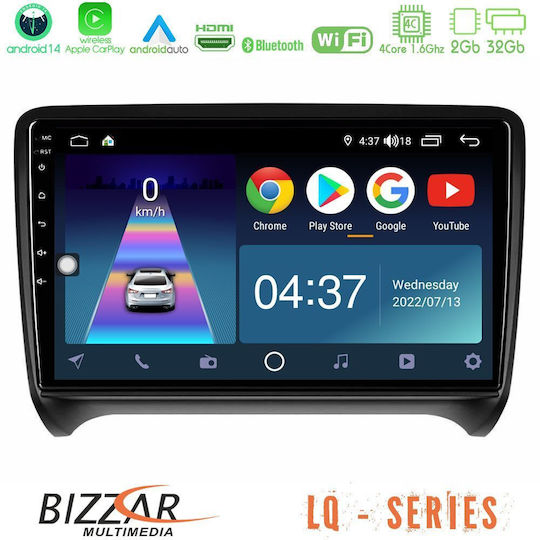 Bizzar Ηχοσύστημα Αυτοκινήτου για Audi TT 2006-2013 (Bluetooth/USB/WiFi/GPS/Apple-Carplay/Android-Auto) με Οθόνη Αφής 9"