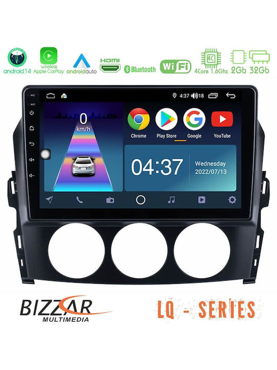 Bizzar Car Audio System for Mazda MX-5 2006-2008 (Bluetooth/USB/WiFi/GPS/Apple-Carplay/Android-Auto) with Touch Screen 9"