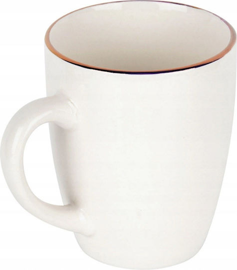Cană Colecția Siaki Porțelan 8x5 Cm 200 Ml Alb Auriu