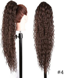 Ponytail Gkm Synthetische Menschliche Haar Keratin Kanekalon Lockig Code 4 System Nester Länge 71 Cm Code 4 Farbe Kastanie