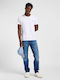 Rider Men's Jeans Pants with Slim Straight Fit Blue