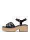 Coledale Strap Δερμάτινα Πέδιλα Μαύρα