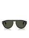 Persol 95/31 56 Унисекс Слънчеви Очила с Черна Пластмасова Рамка и Зелени Стъкла