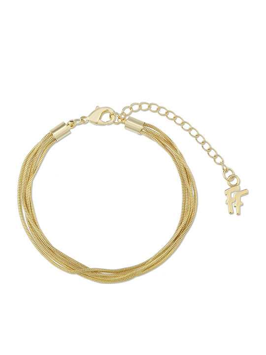 Folli Follie Chain Addiction Damen Armband Kette Vergoldet