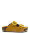 Sandale Casual Damă Flatforme Ocru