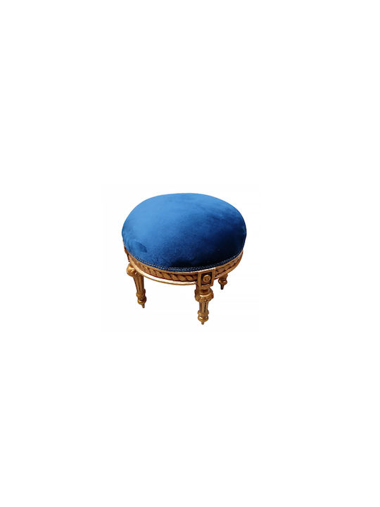 Stool For Living Room Upholstered with Velvet Gold 46x46x48cm