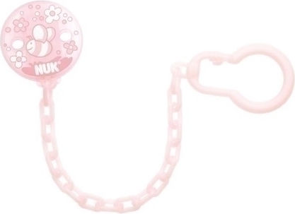 Nuk Αλυσίδα Πιπίλας Baby από Πλαστικό Ροζ