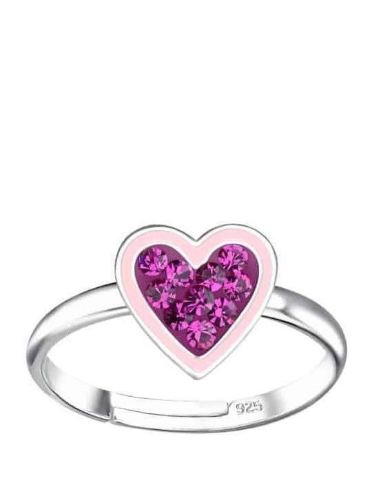 Callajewels Παιδικό Δαχτυλίδι με Σχέδιο Καρδιά από Ασήμι C13284-PH100318082732