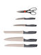 5Five Knife Set with Block from Stainless Steel 7pcs