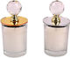 Decorative Diamond Candle Plexi Glass Lid Gold Shade 10cm Kr3l/71809 Kaliso Kls-kr3l-71809-gold