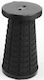 Telescopic Folding Stool Beach Black 25x25cm