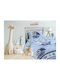 Duvet Crib Cotton Blue 110x150cm