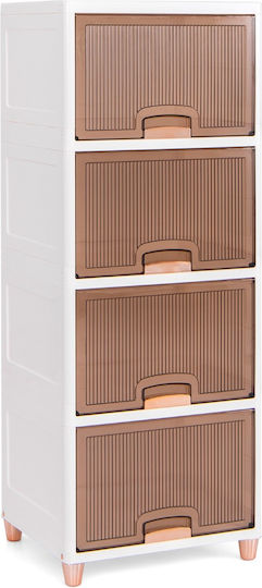 Costway Cutie De Depozitare Din Plastic Cu Capac 150lt 4 Bucăți