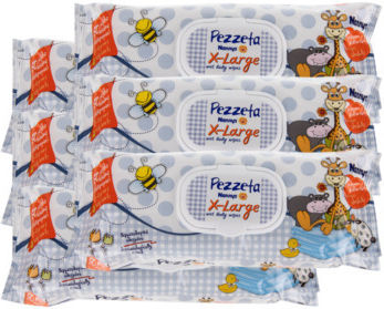 Nannys X-Large Baby-Feuchttücher ohne Alkohol & Parabene 6x50 Stück