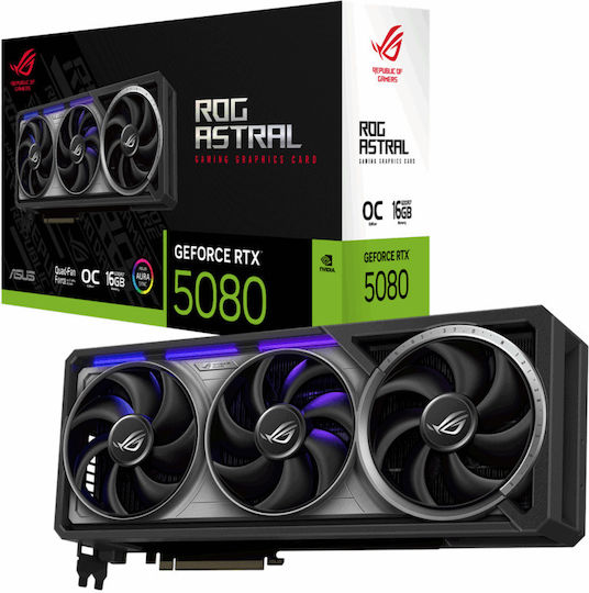 Asus GeForce RTX 5080 16GB GDDR7 ROG Astral OC Edition Κάρτα Γραφικών
