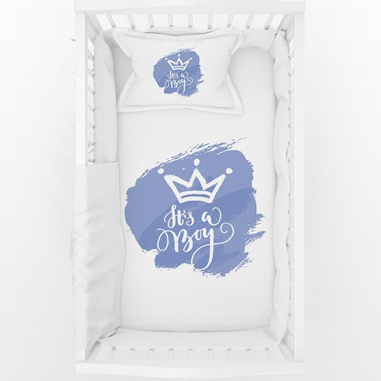 Bonjour Bebe Σετ It's A Boy Λευκό 120x160εκ. Bonjour Bebe Σετ It's A Boy Λευκό 120x160εκ.