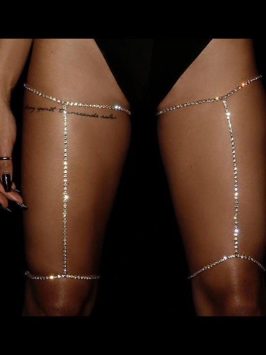 Κόσμημα Πόδια Στράς Body Jewellery Ασημί Bj03 Hair Duty Hrd-bj03