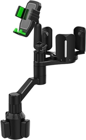 Car Cup Holder with Mobile Mount 1 Position for Console in Green Color