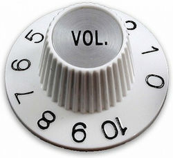 Knob Witch Hat Volume White Silver