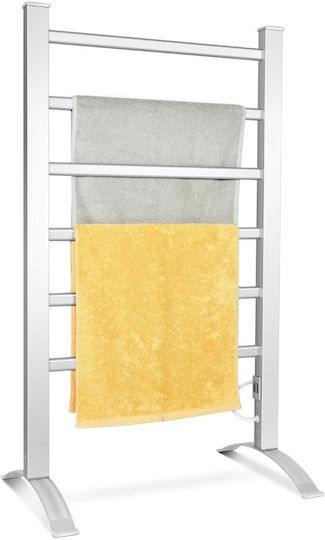 Costway Ηλεκτρική Πετσετοκρεμάστρα 100W 90x53cm Ασημί