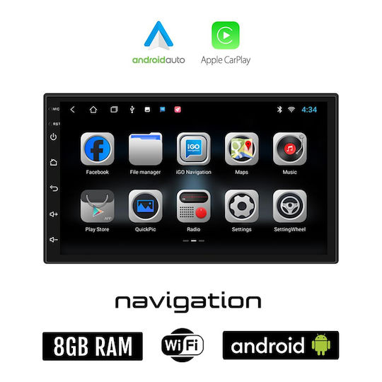 Car Audio System for Peugeot 307 2002 2013 (Bluetooth/USB/WiFi/GPS/Apple-Carplay/Android-Auto) with Touch Screen 7"