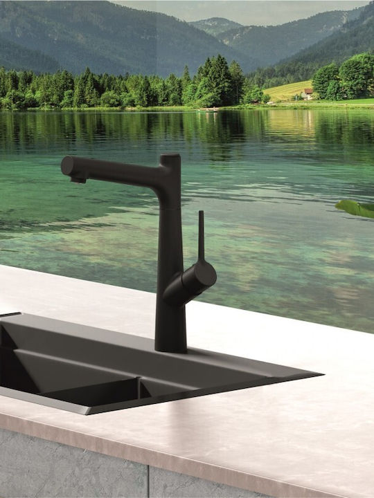 Inter Ceramic Icf 7163445b Mixer Standalone Kitchen 2 Functions Drinking Water Switch Black Matte