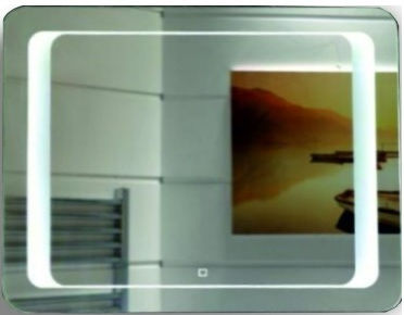 Oglindă Inter Ceramic Icl 1593-75 pentru baie cu iluminare LED, ecran tactil, sistem anti-aburire și încălzire