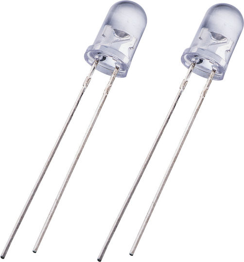 #46053 12 Volt Leds 12v White Led 3mm Thru-hole 500r Resistor In It