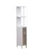 Cabinet Column Floor Bathroom Column Cabinet L18xD30xH130cm White