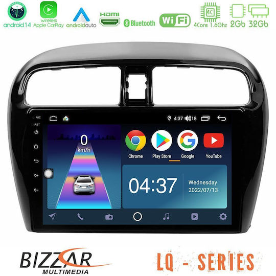 Bizzar Ηχοσύστημα Αυτοκινήτου για Mitsubishi Space Star 2013-2016 (Bluetooth/USB/WiFi/GPS/Apple-Carplay/Android-Auto) με Οθόνη Αφής 9"