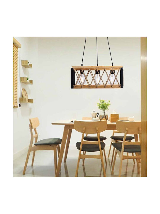 ArkoLight Pendant Light Black with Rope for Socket E27 50x20cm