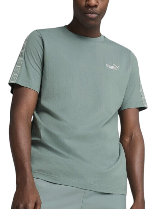 PUMA ESS Tape Athletic Short Sleeve T-Shirt Green