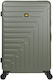 CAT Rockford Large Hard Green Travel Suitcase with 4 Wheels Height 77.2cm