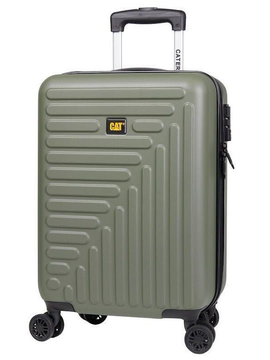 CAT Rockford Cabin Hard Khaki Suitcase with 4 Wheels Height 55cm