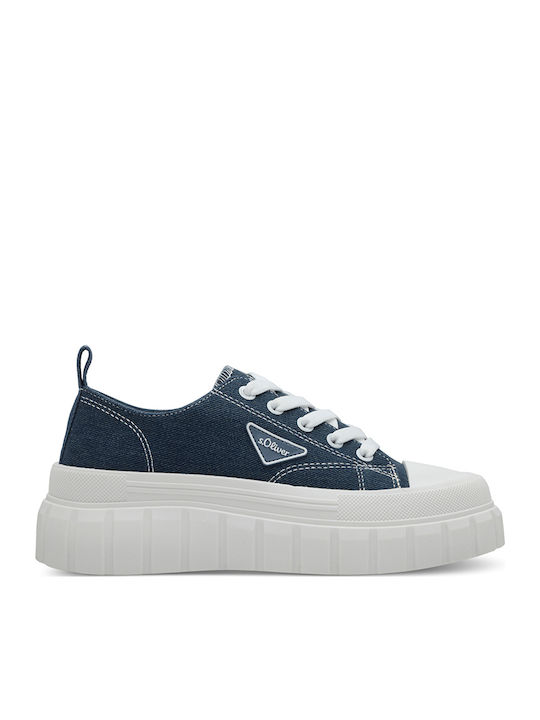 s.Oliver Adidași Flatforms Pentru Femei Albastru