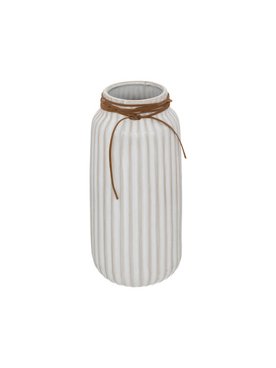 Pakketo Vază Decorativă Ceramică Whiten Alb 13x13x28cm 1buc