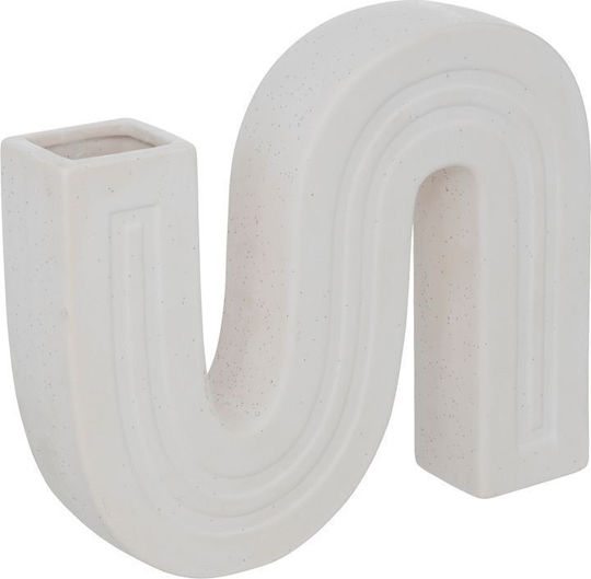 Pakketo Vază Ceramică Snaky Albă 21x5xÎnălțime 25cm