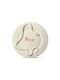 Incartato Ceramics The Forbidden Collection Декоративен Поднос Кръгъл Керамично Екрю 1бр x