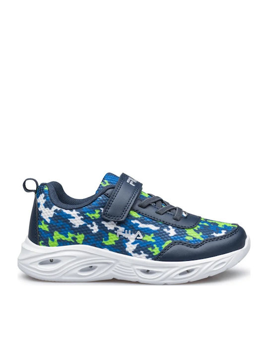 Memory Kids Sneakers with Scratch & Lights Blue